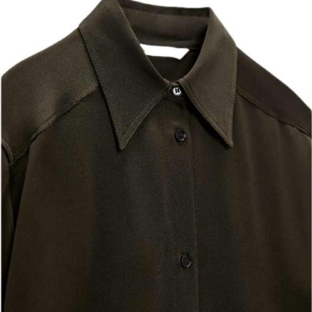 ZARA FLOWY SHIRT LIMITED EDITION BLACK | 8514/779 SIZE M - Picture 5 of 5